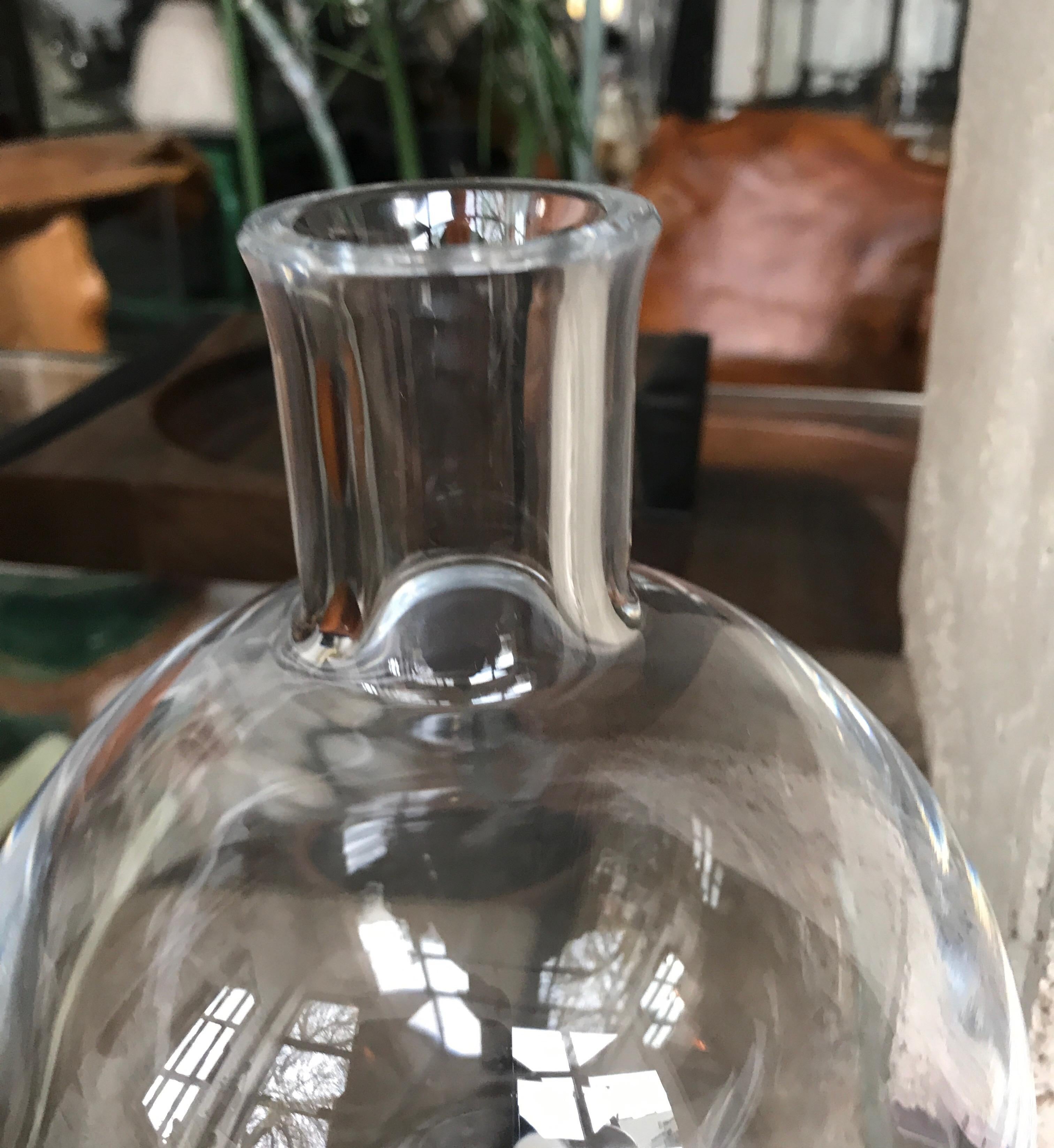 Simple Modern Clear Crystal Baccarat Vase France 6