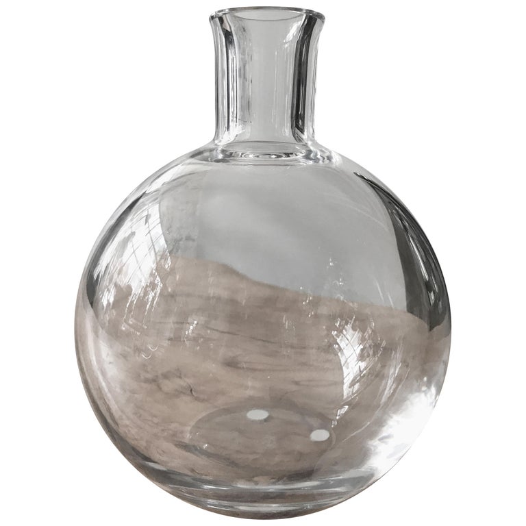 Simple Modern Clear Crystal Baccarat Vase France at 1stDibs