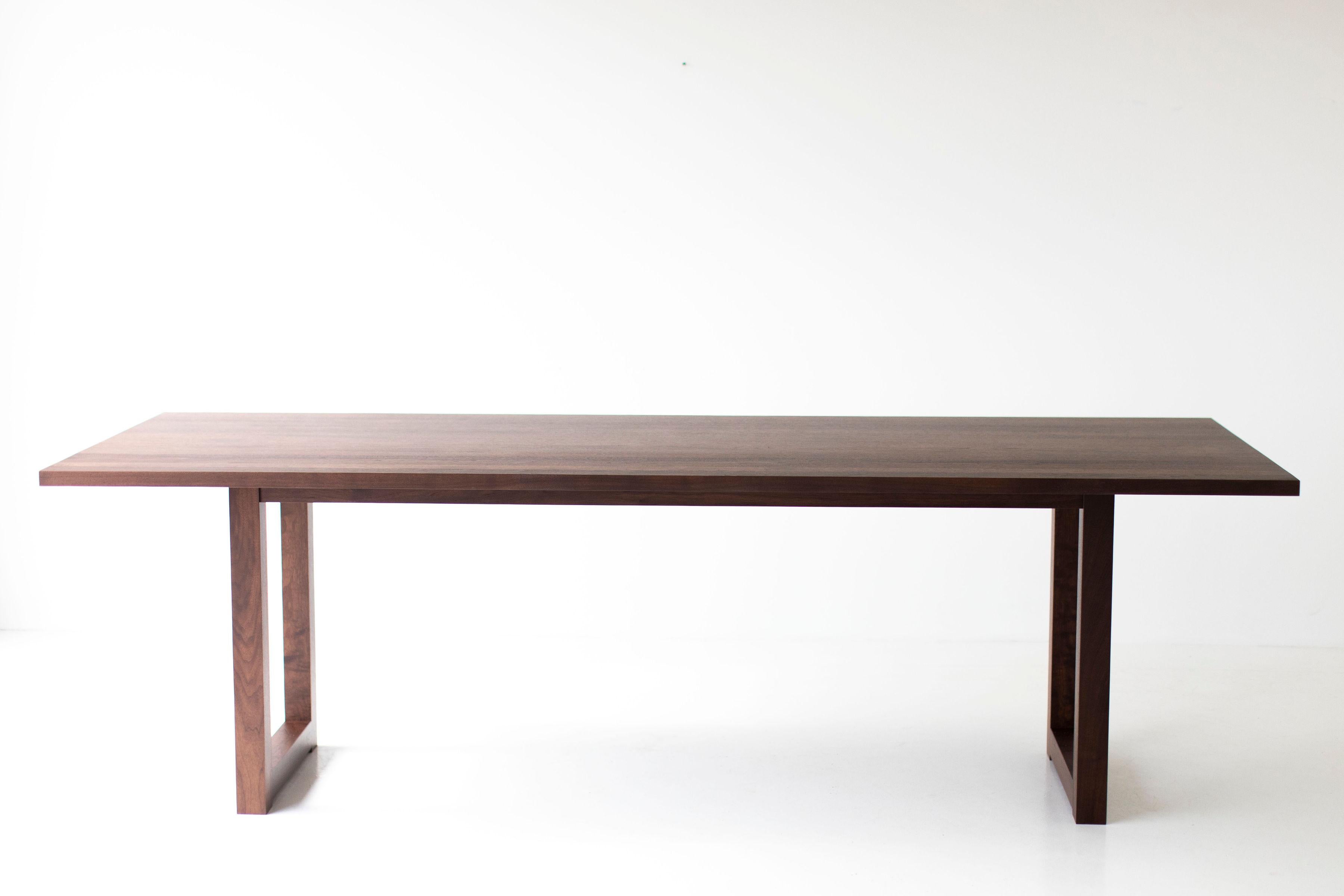 Simple Modern Dining Table, Walnut For Sale 2
