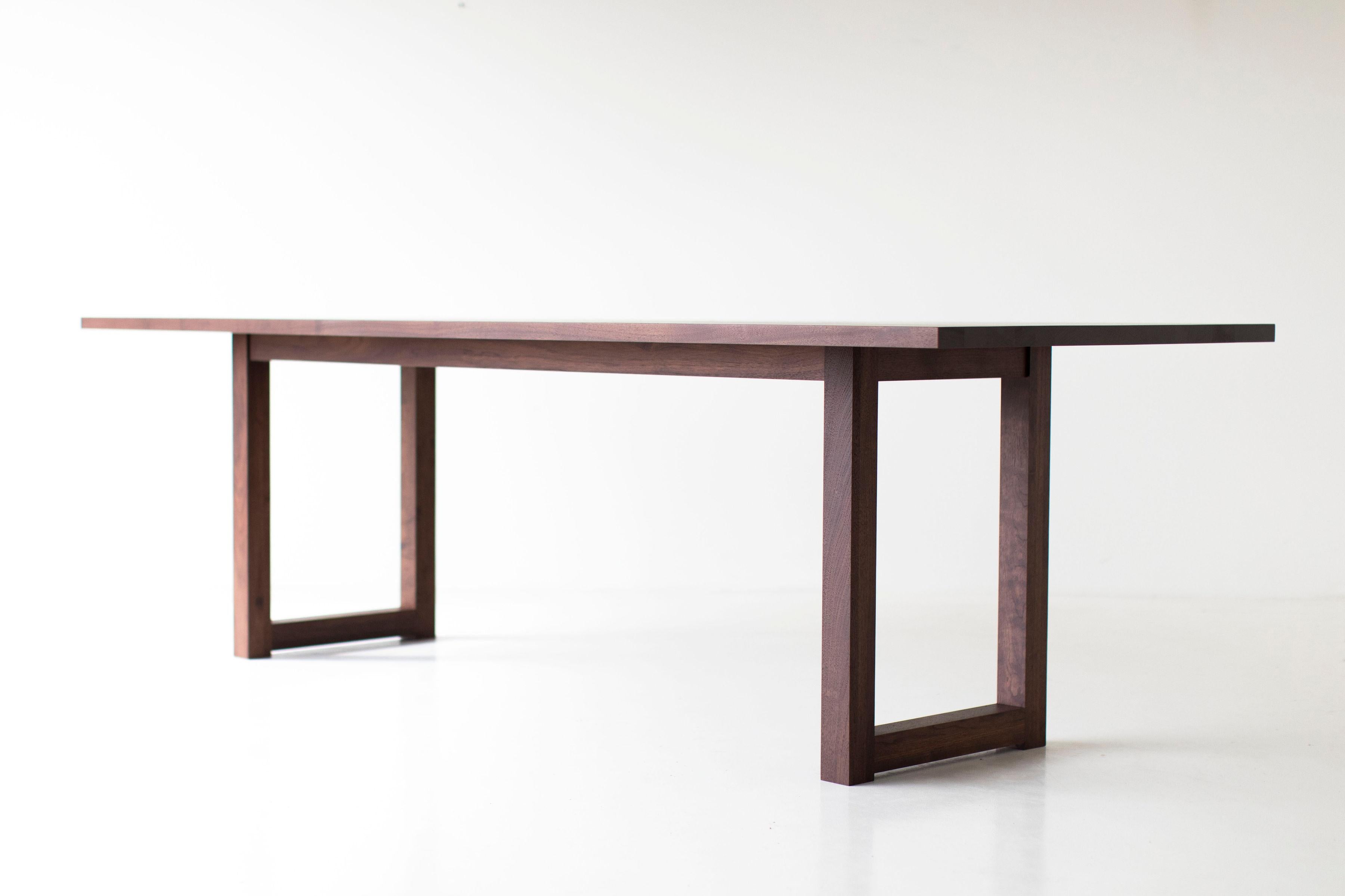 Simple Modern Dining Table, Walnut For Sale 3