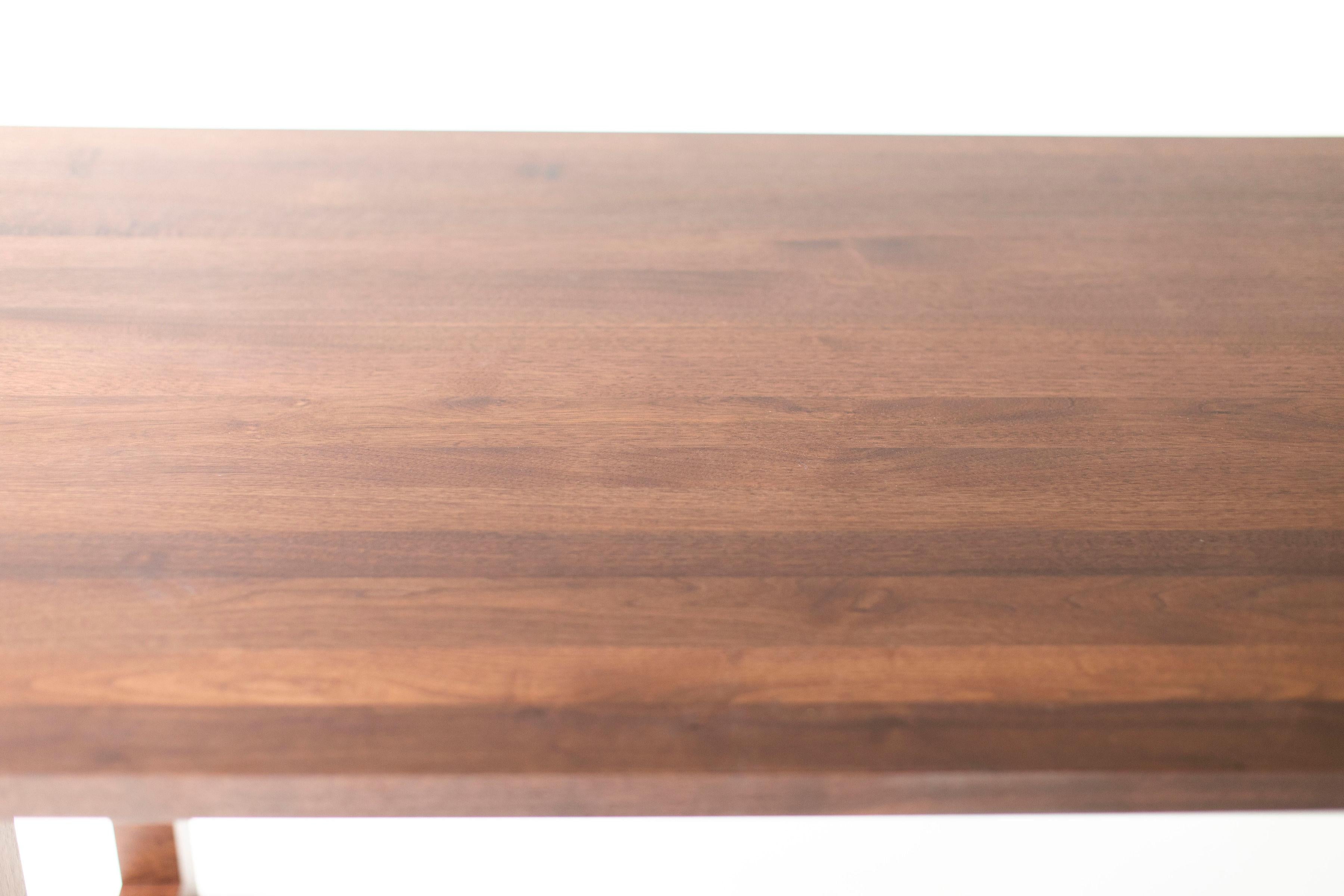 Contemporary Simple Modern Dining Table, Walnut For Sale
