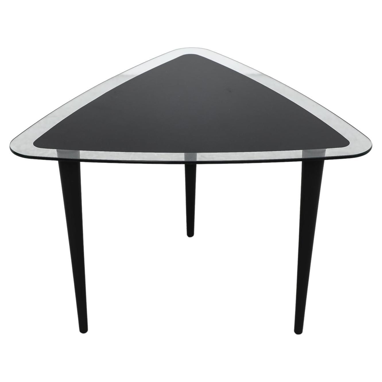 Simple Modernist Triangle Glass Side Table