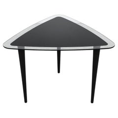 Used Simple Modernist Triangle Glass Side Table