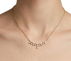 Collana semplice con moissanite per donna, in argento sterling 925: un bellissimo regalo.