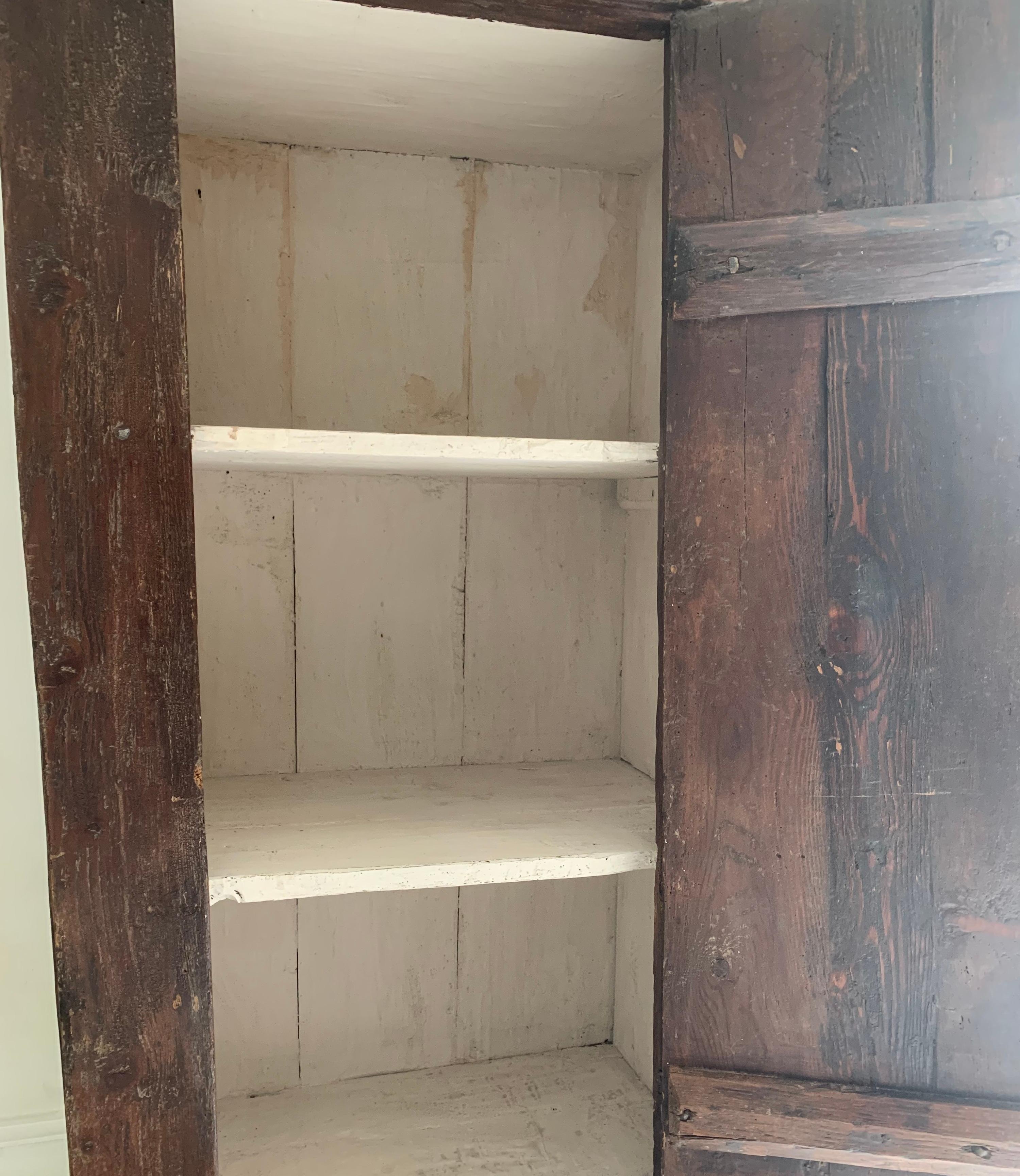 Hand-Crafted Simple Mountain Cupboard For Sale