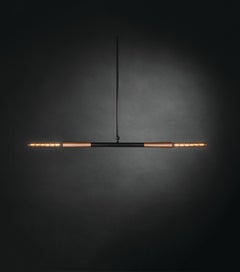 Semplice pendente a forma di linea singola in bronzo scuro di Christopher Boots