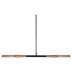 Simple Single Line Form Dark Bronze Pendant Light by Christopher Boots