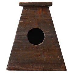 Simple old Japanese wooden stool/Showa era