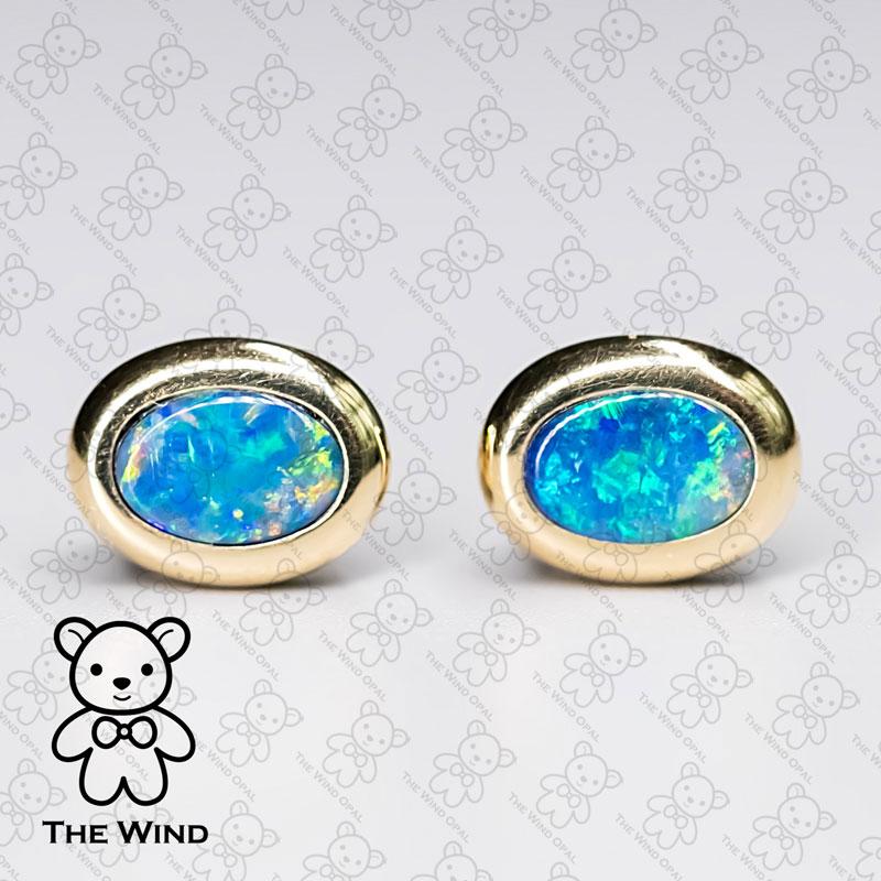 Simple Oval Natural Australian Doublet Opal Stud Earrings 14k Yellow Gold.


Free Domestic USPS First Class Shipping!  Free One Year Limited Warranty!  Free Gift Bag or Box with every order!



Opal—the queen of gemstones, is one of the most