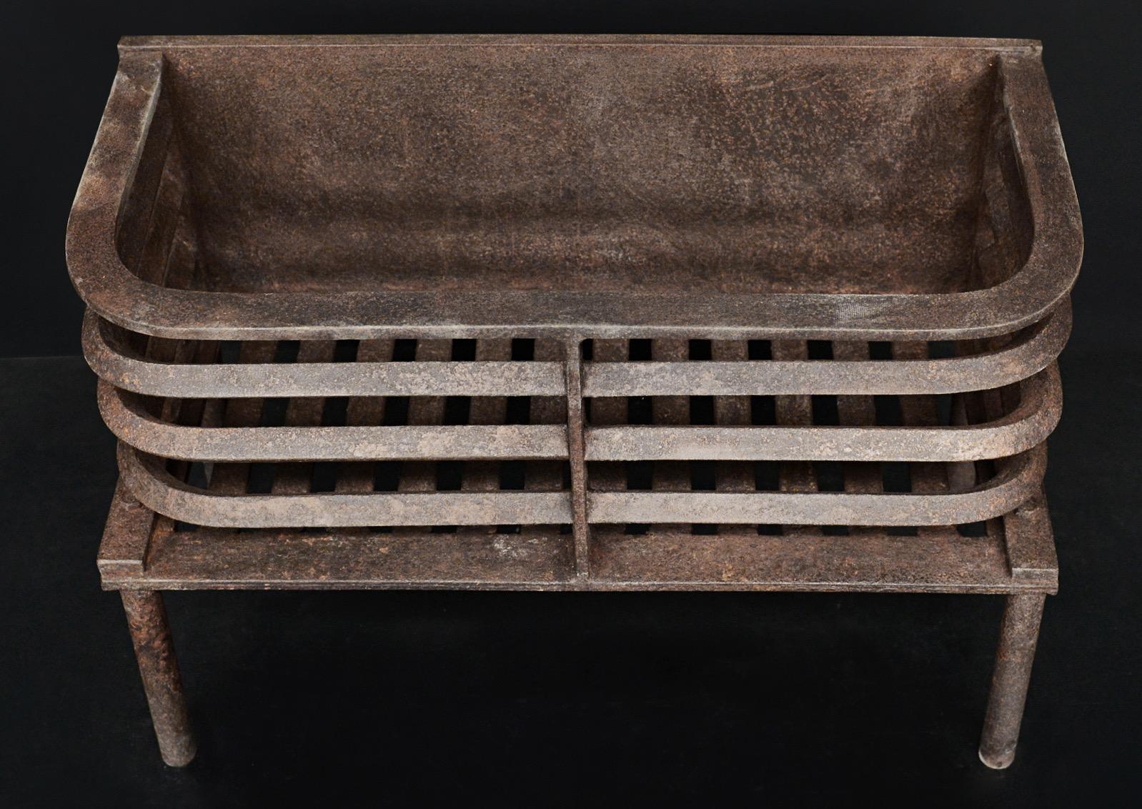 Simple, Rustic Firegrate, Brown Wax Finish In Good Condition For Sale In London, GB
