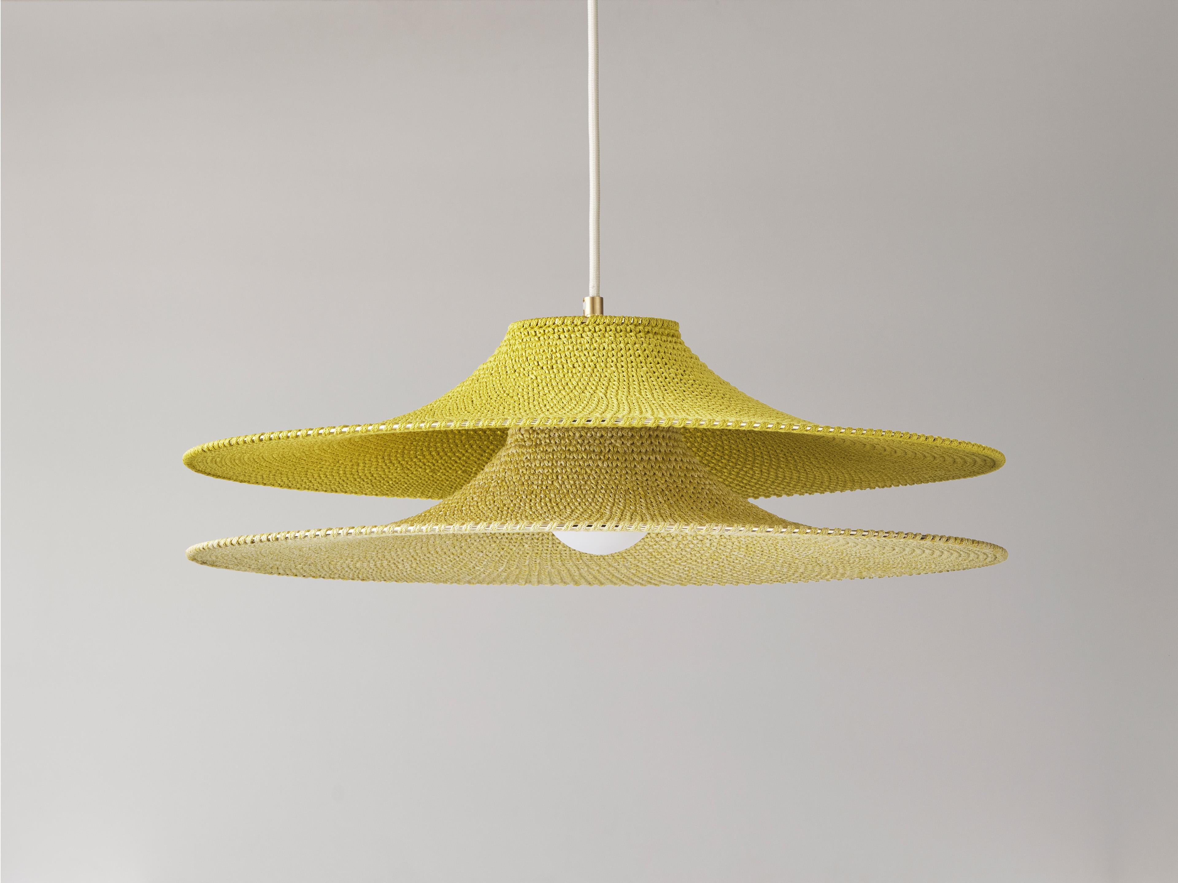 Scandinave moderne Pendentif à abat-jour simple 02, fabriqué à la main, Ø60cm/23.6in en vente