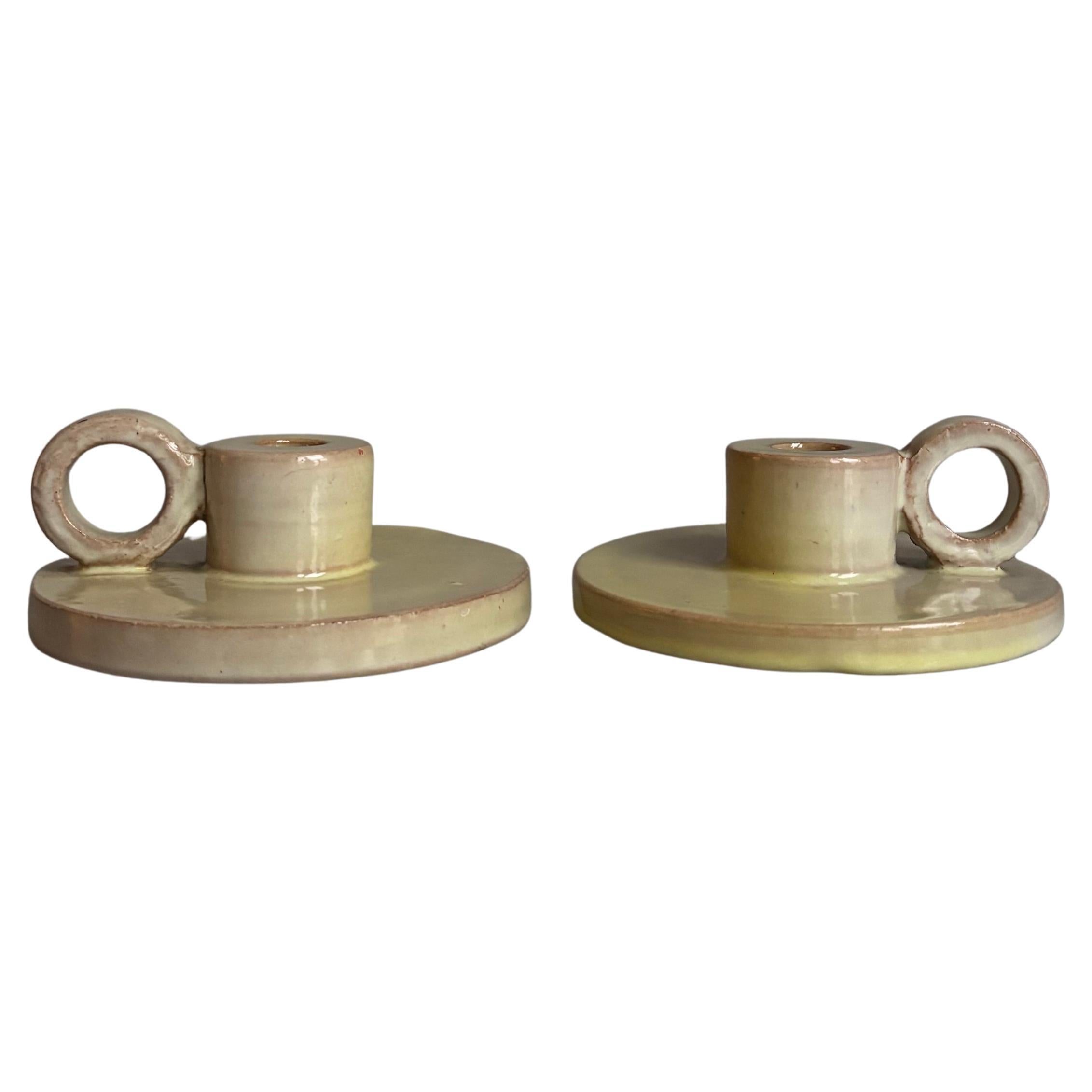 Semplice portacandele in gres The Modern Scandinavian, anni 
60 in vendita