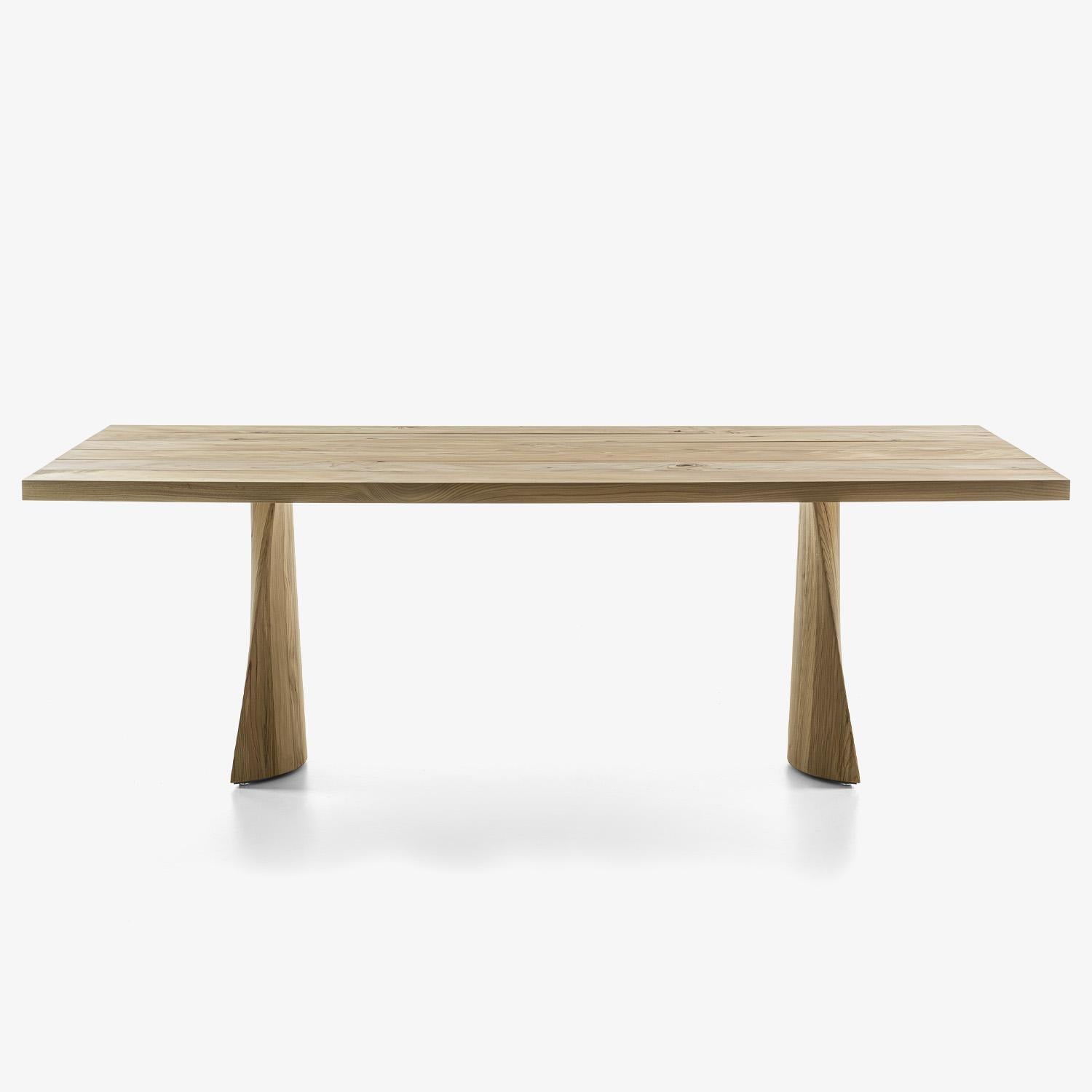 Contemporary Simple Swing Cedar Outdoor Table, Designed by Studio Excalibur, Made in Italy For Sale