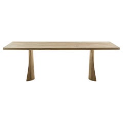 Simple Swing Cedar Outdoor Table, Designed by Studio Excalibur, Made in Italy
