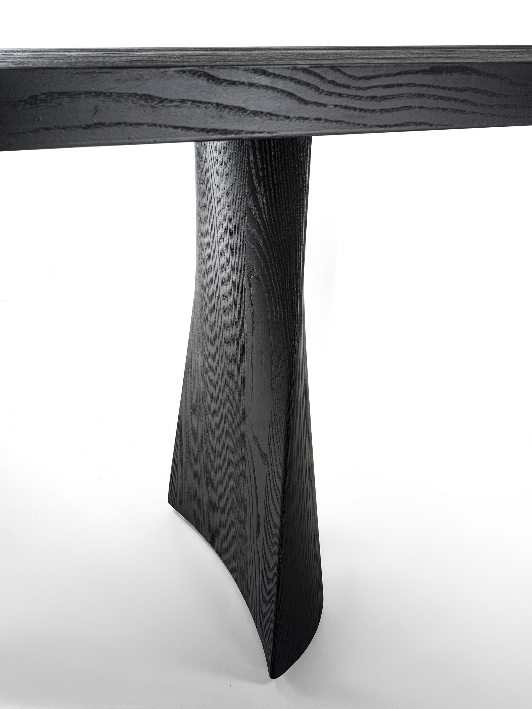 Simple Swing Wood Table, Designed by Studio Excalibur, Made in Italy For Sale 2