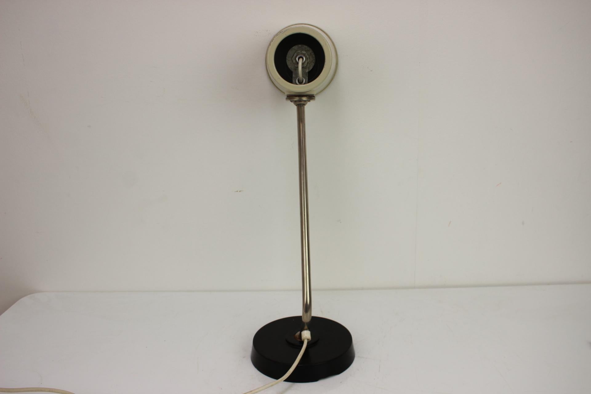 Mid-20th Century Simple Table Lamp, 1960's, Czechoslovakia For Sale