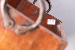 Simple Teak Wood Box for Vases or Newspapers With Handles