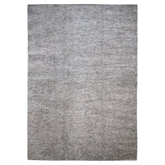 Simple Texture Plush Pile Modern Brown Grey Wool Rug 14'x20'