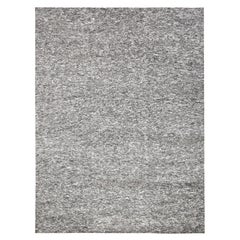 Alfombra de lana gris marengo con textura simple 12'1''x16'1''