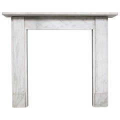 Simple Victorian Carrara Marble Fireplace Surround