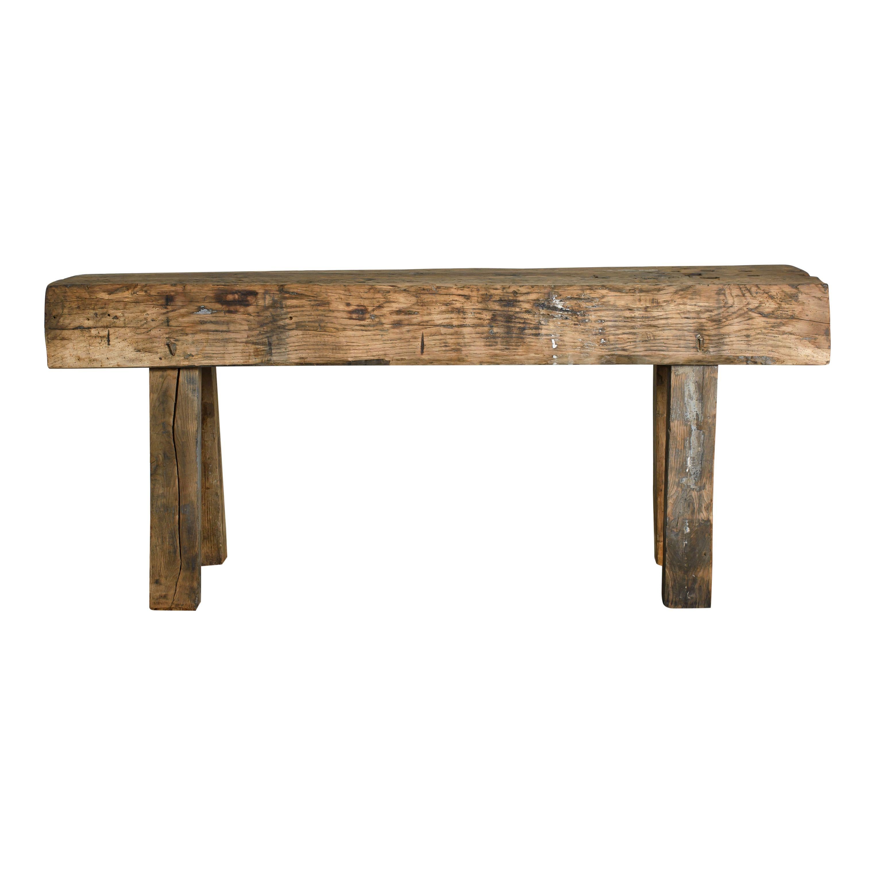 Simple Vintage Wood Workbench For Sale 1