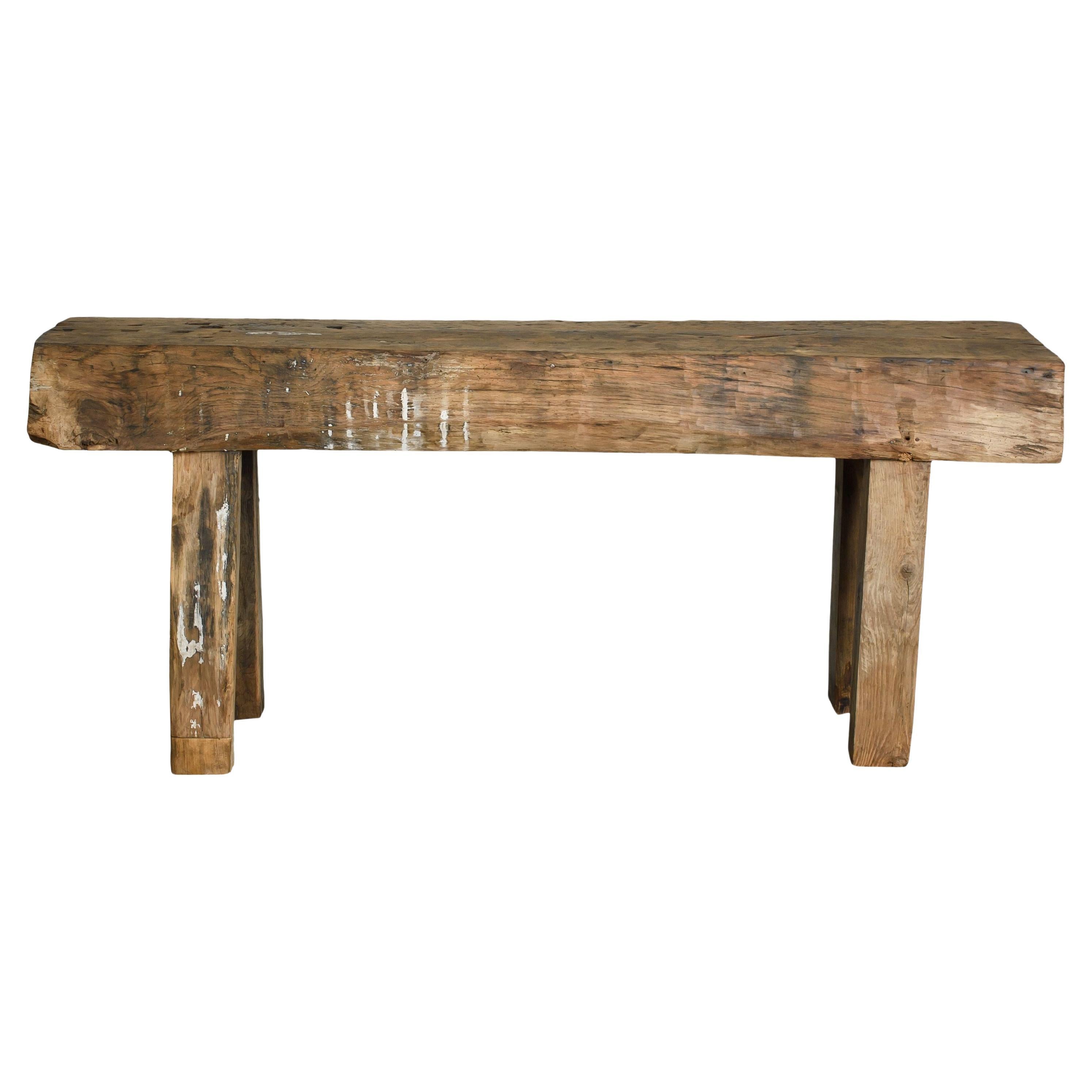 Simple Vintage Wood Workbench For Sale