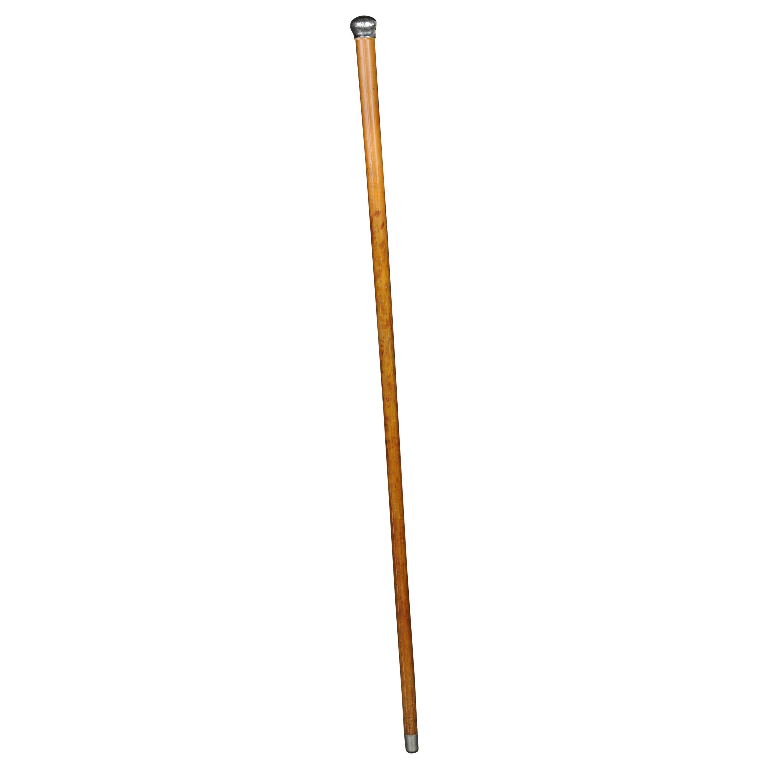 Simple Walking Stick / Promenade Stick 800 Silver, Birch For Sale