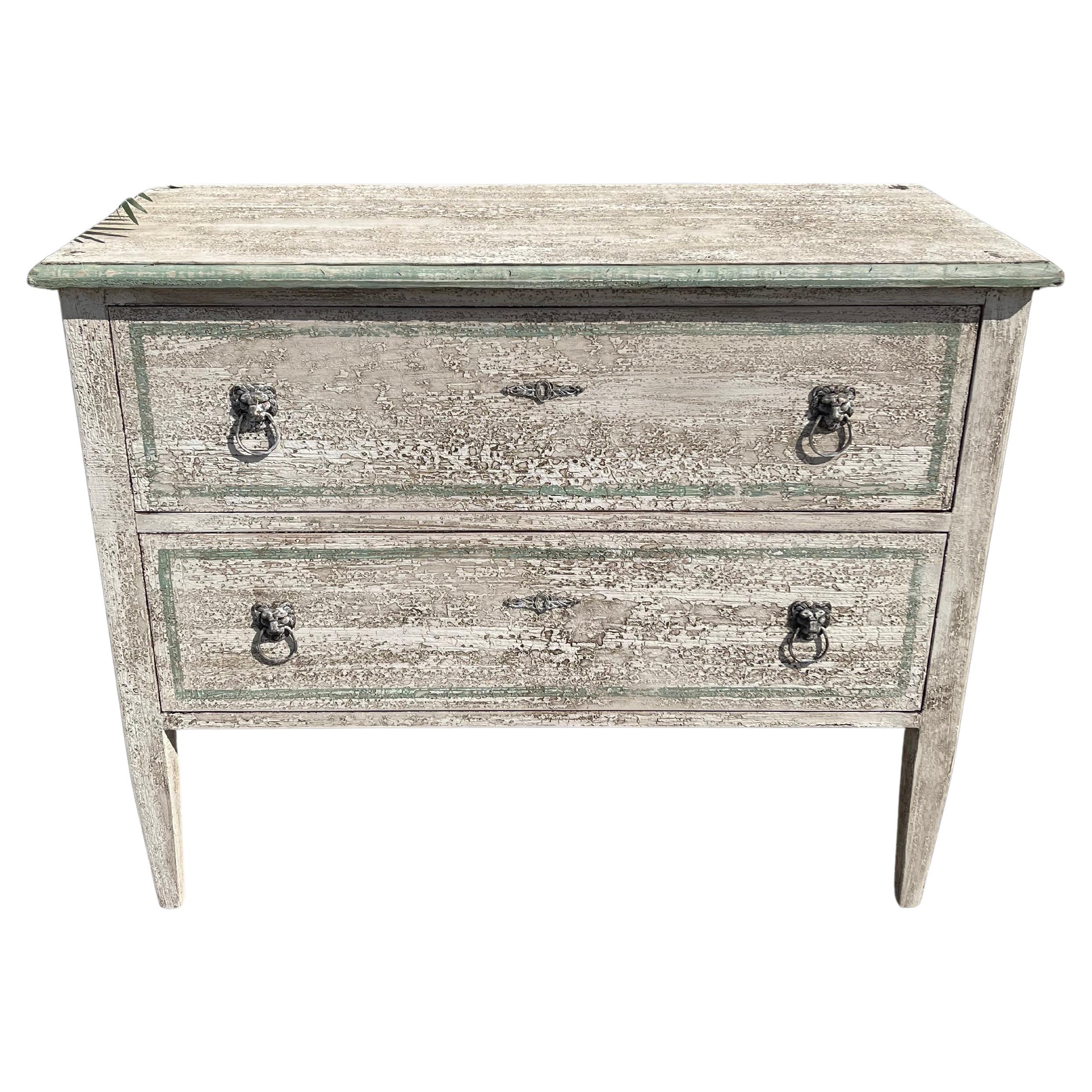 Simple white patina drawer