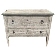 Simple white patina drawer