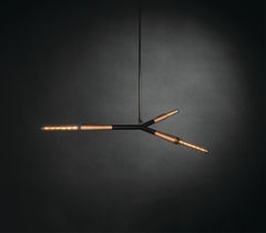Hand-sculpted Simple Y Dark Bronze Pendant Light by Christopher Boots