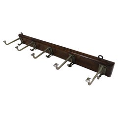 Simple yet stylish, Art Deco wall coat rack, Belgium 1930s