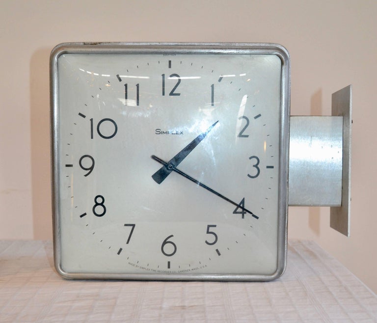 Simplex DoubleSided Clocks at 1stDibs