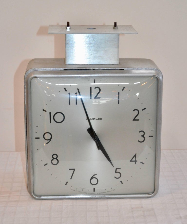 Simplex DoubleSided Clocks at 1stDibs