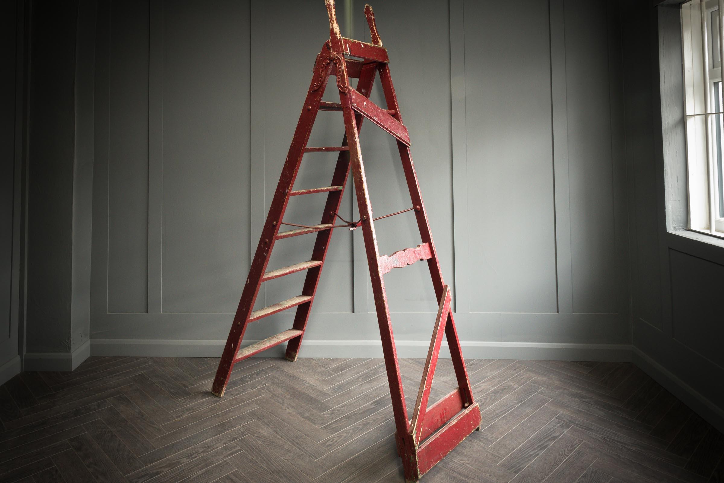 19th Century Simplex Large Step Ladder For Sale