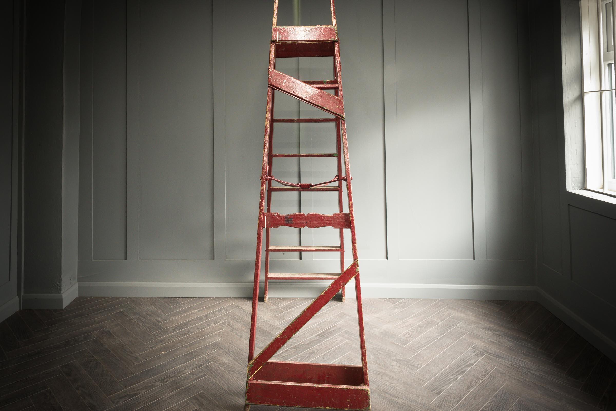 Wood Simplex Large Step Ladder For Sale