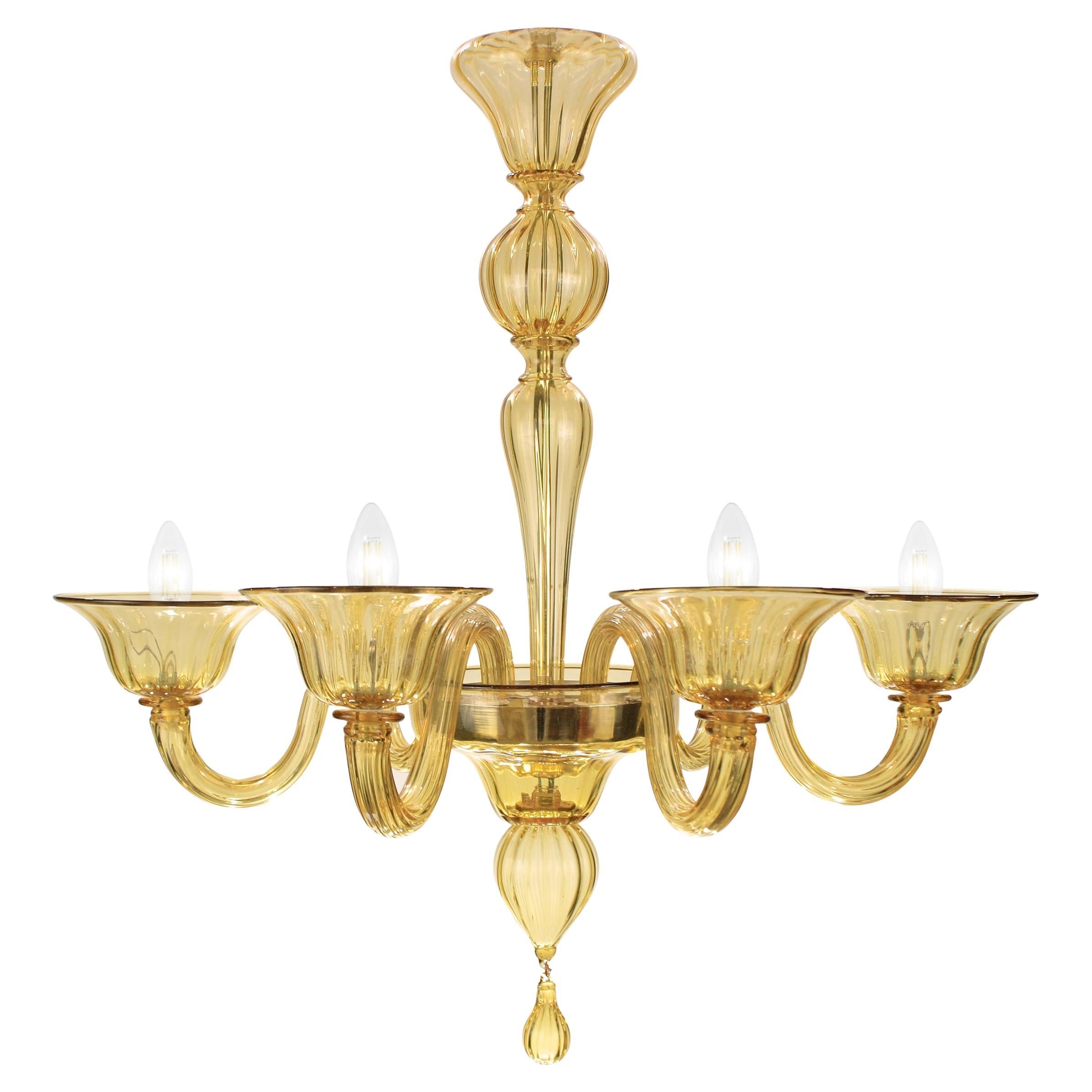 Lampadario Simplicissimus, 5 bracci ACACIA  Vetro di Murano di Multiforme