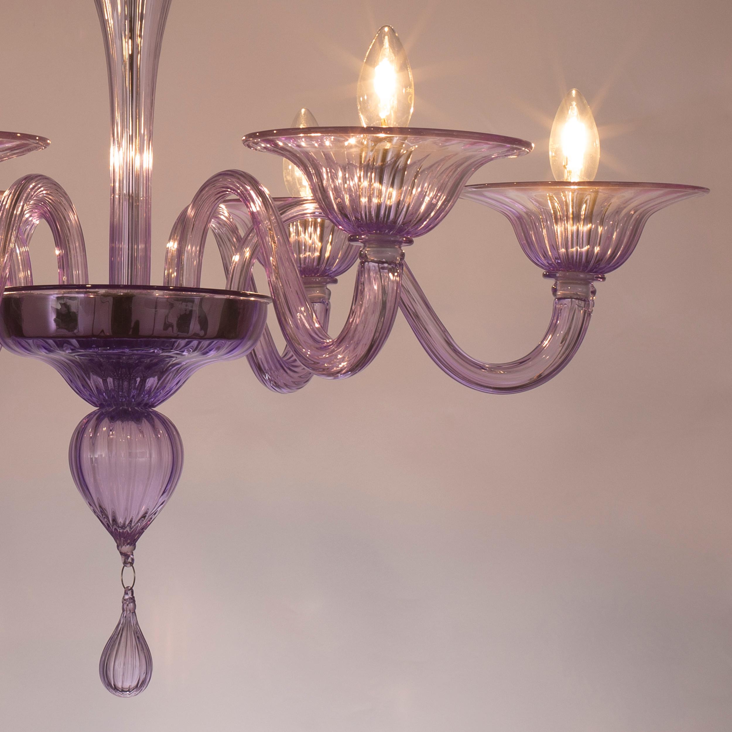 small purple chandelier
