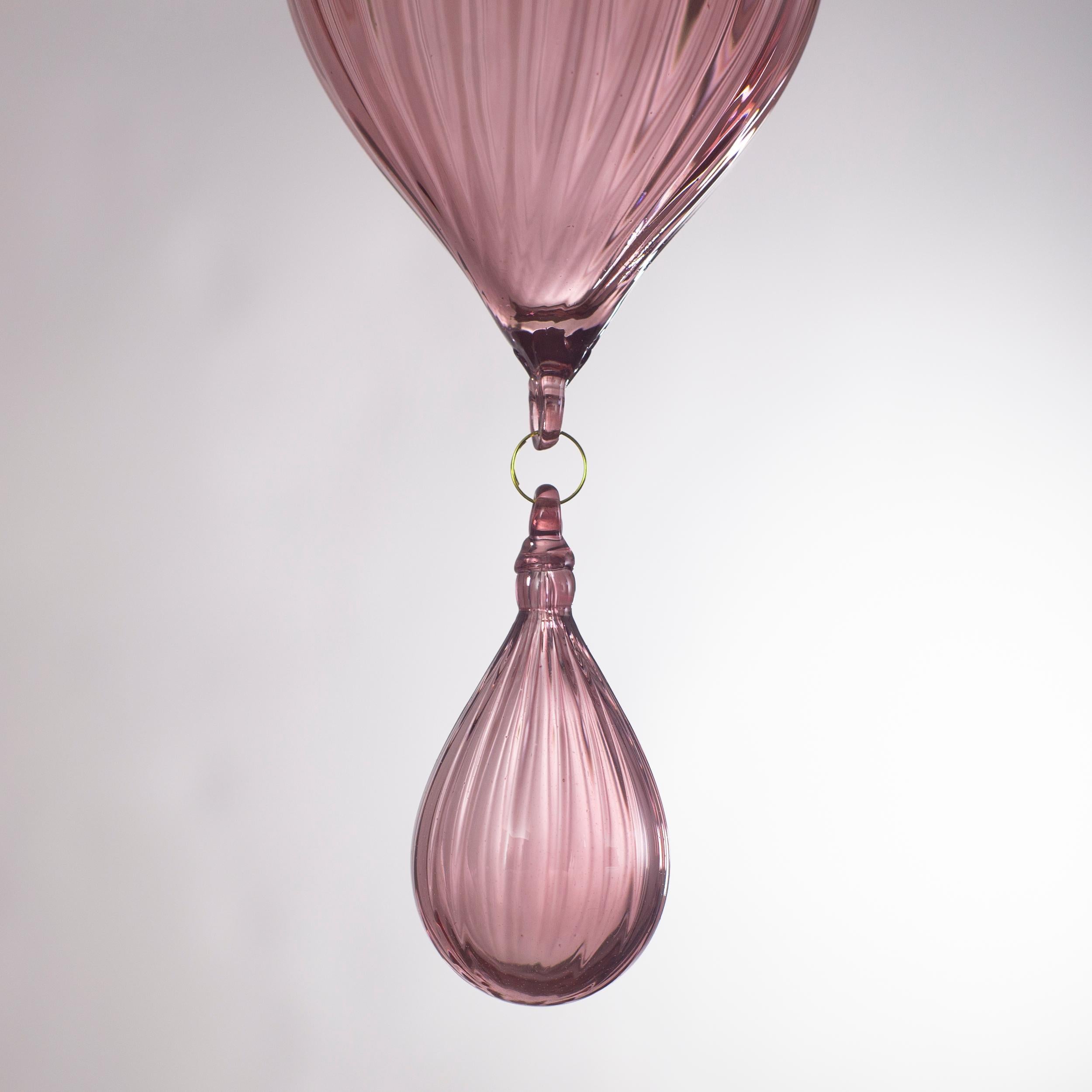 Simplicissimus Chandelier, 6 lights Burgundy Murano Glass by Multiforme in Stock In New Condition For Sale In Trebaseleghe, IT
