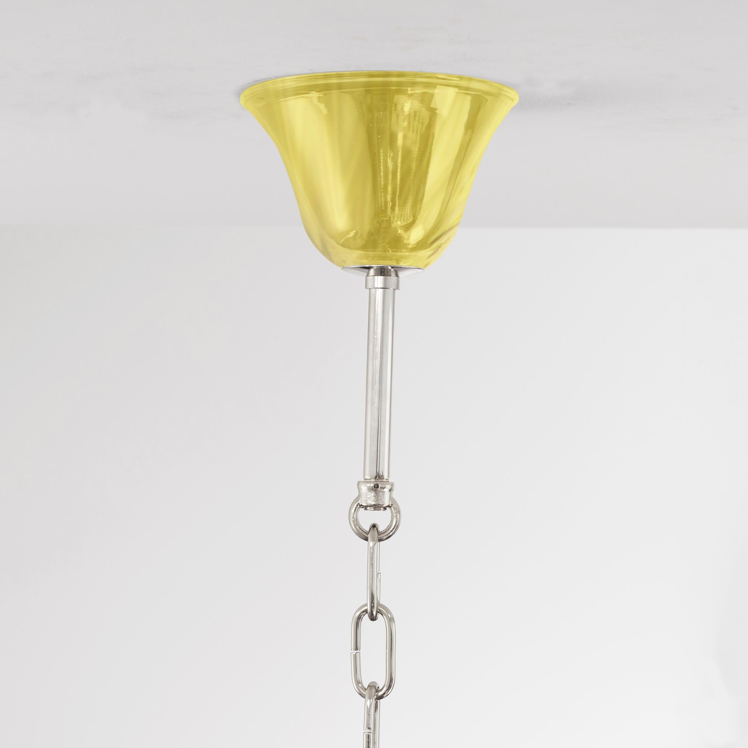Simplicissimus Chandelier, 6 lights, Yellow Murano Glass by Multiforme For Sale 1