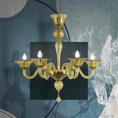 Simplicissimus Chandelier, Olive Green Murano Glass by Multiforme