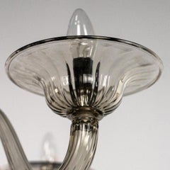Simplicissimus Murano Chandelier 6 arms Walnut by Multiforme