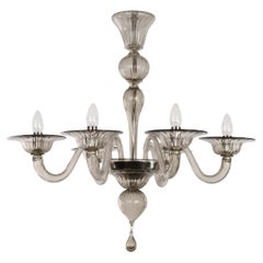 Simplicissimus Murano Chandelier 6 arms Walnut by Multiforme