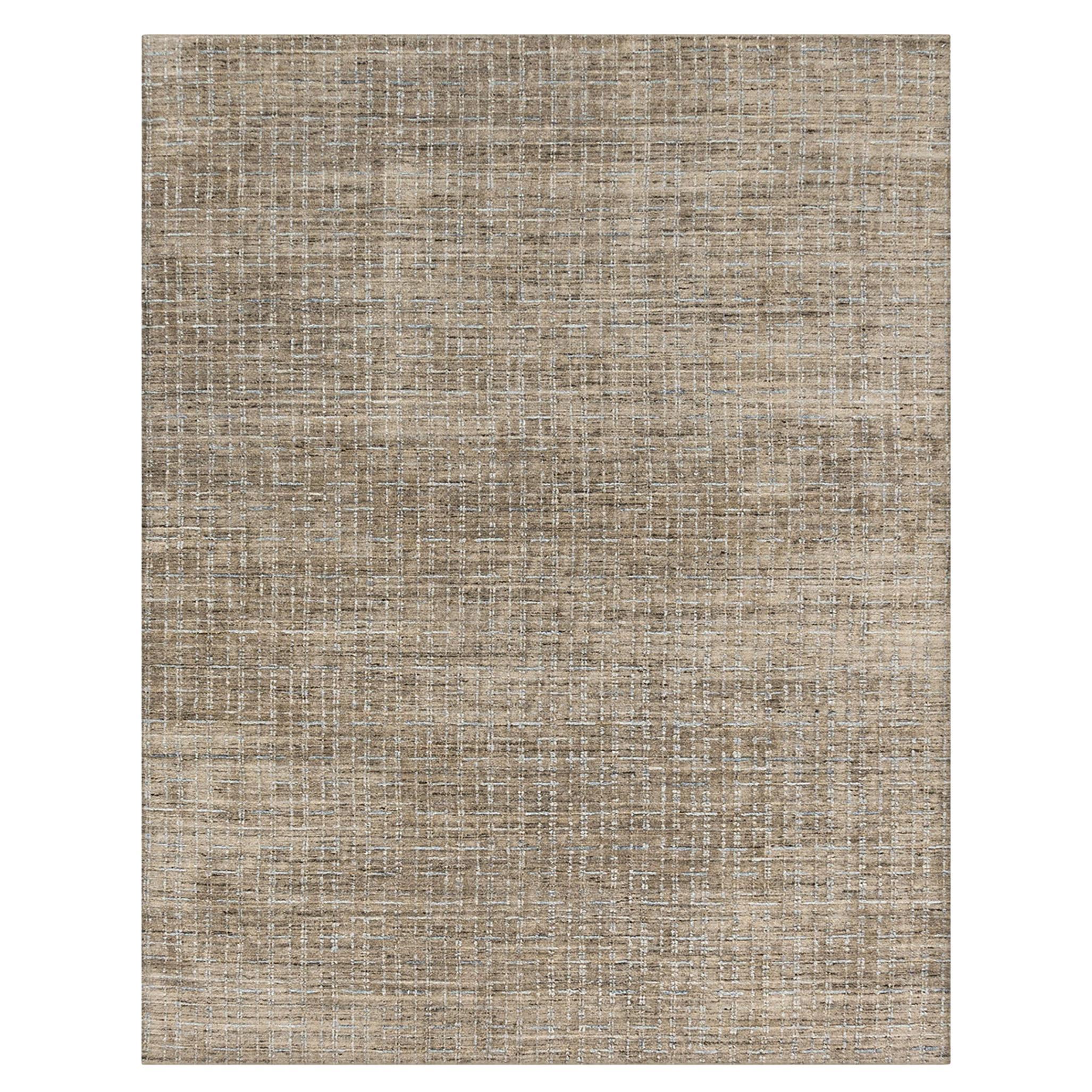 Simplicity Comfort Beige Blue Contemporary Rug For Sale