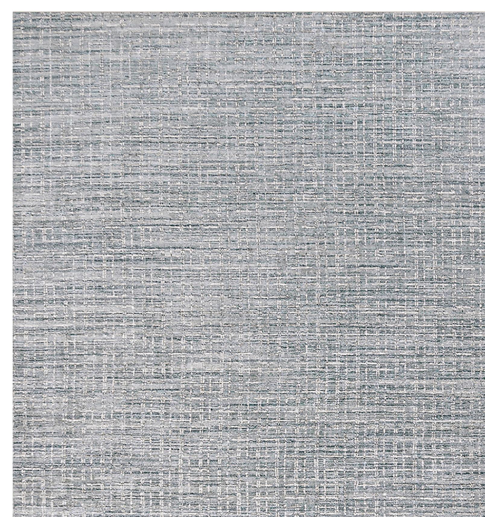 Simplicity Comfort Blau Beige Handwebteppich 12'1 X 14'11 im Zustand „Neu“ im Angebot in New York, NY