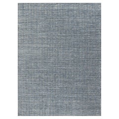 Simplicité et confort - Tapis contemporain bleu et gris  8'11 x 12' pouces