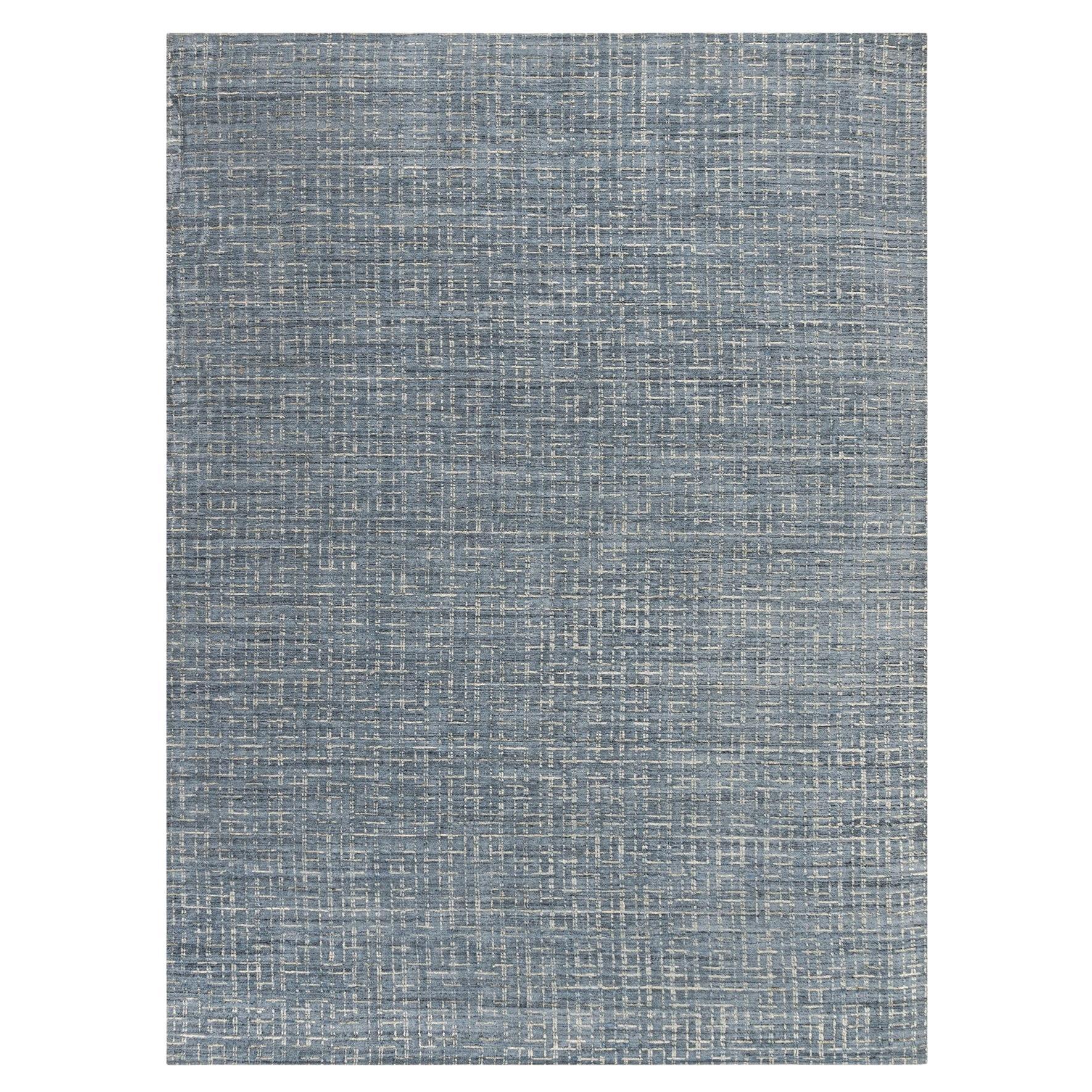 Simplicity Comfort Blue Gray Contemporary Rug  8'11 x 12'