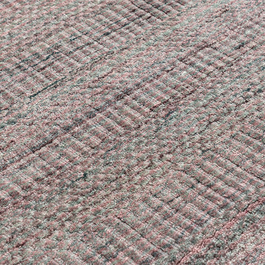 Simplicity Comfort Pink Turquoise Contemporary Handwoven Rug  10' X 14' In New Condition For Sale In New York, NY