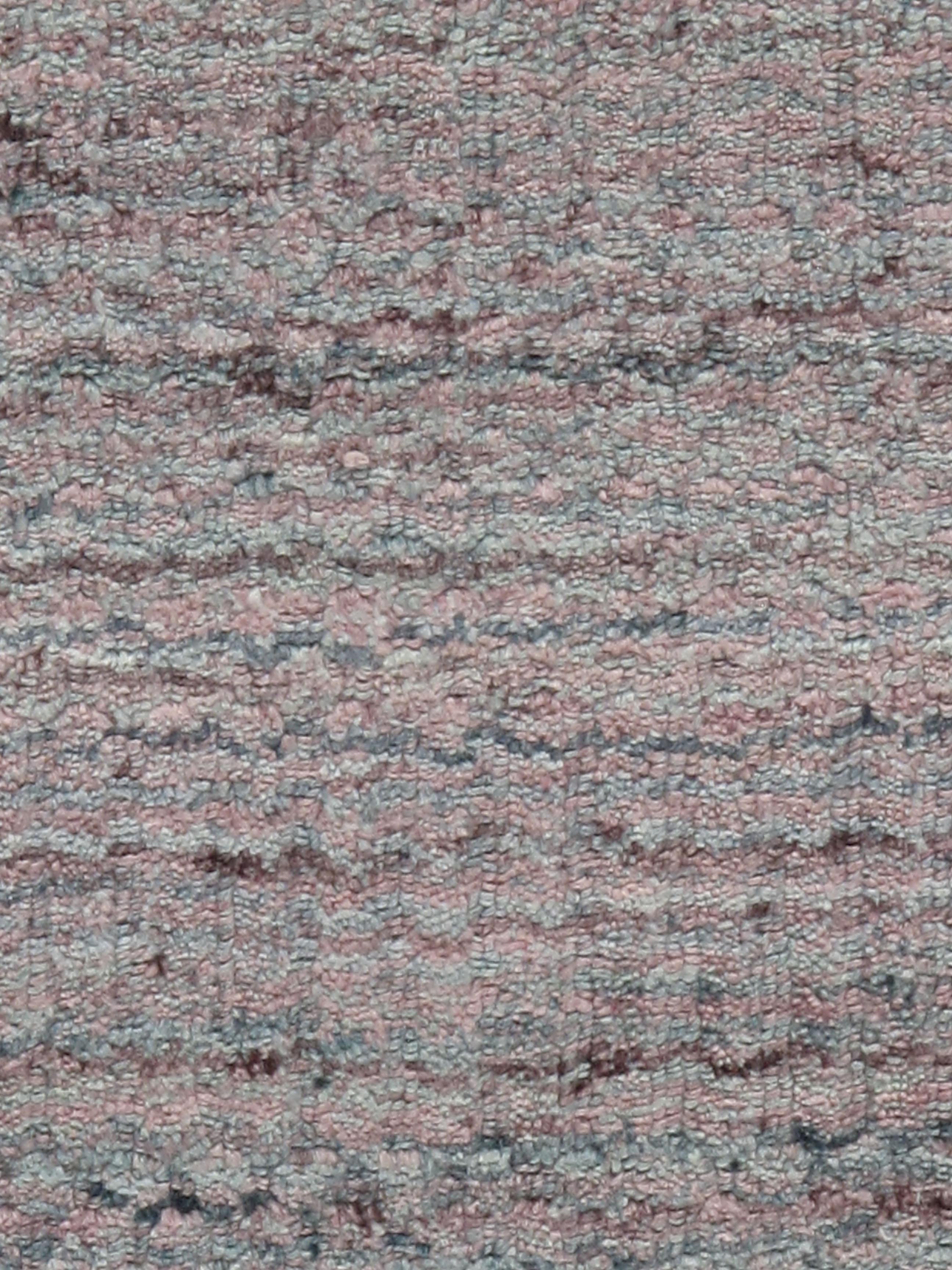 Simplicity Comfort Pink Turquoise Contemporary Handwoven Rug 6' x 9'9 In New Condition For Sale In New York, NY