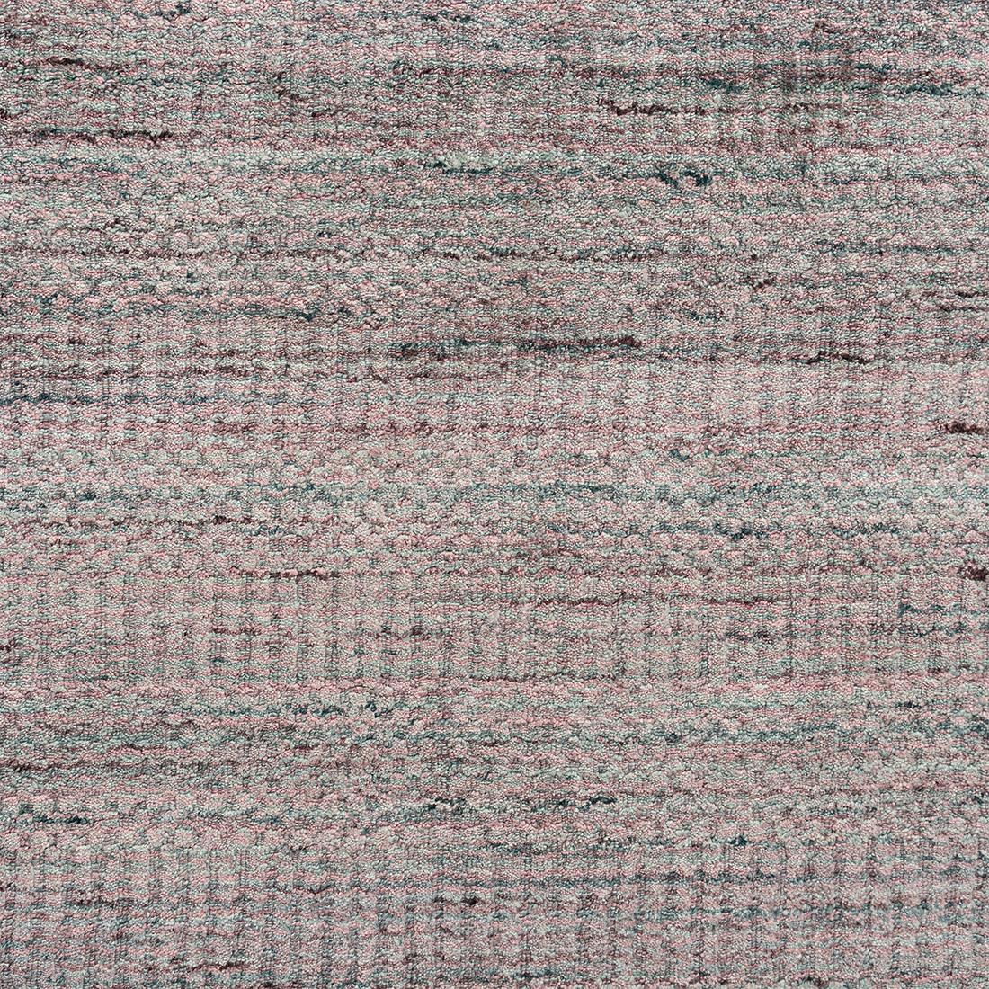 Hand-Crafted Simplicity Comfort Pink Turquoise Contemporary Handwoven Rug For Sale