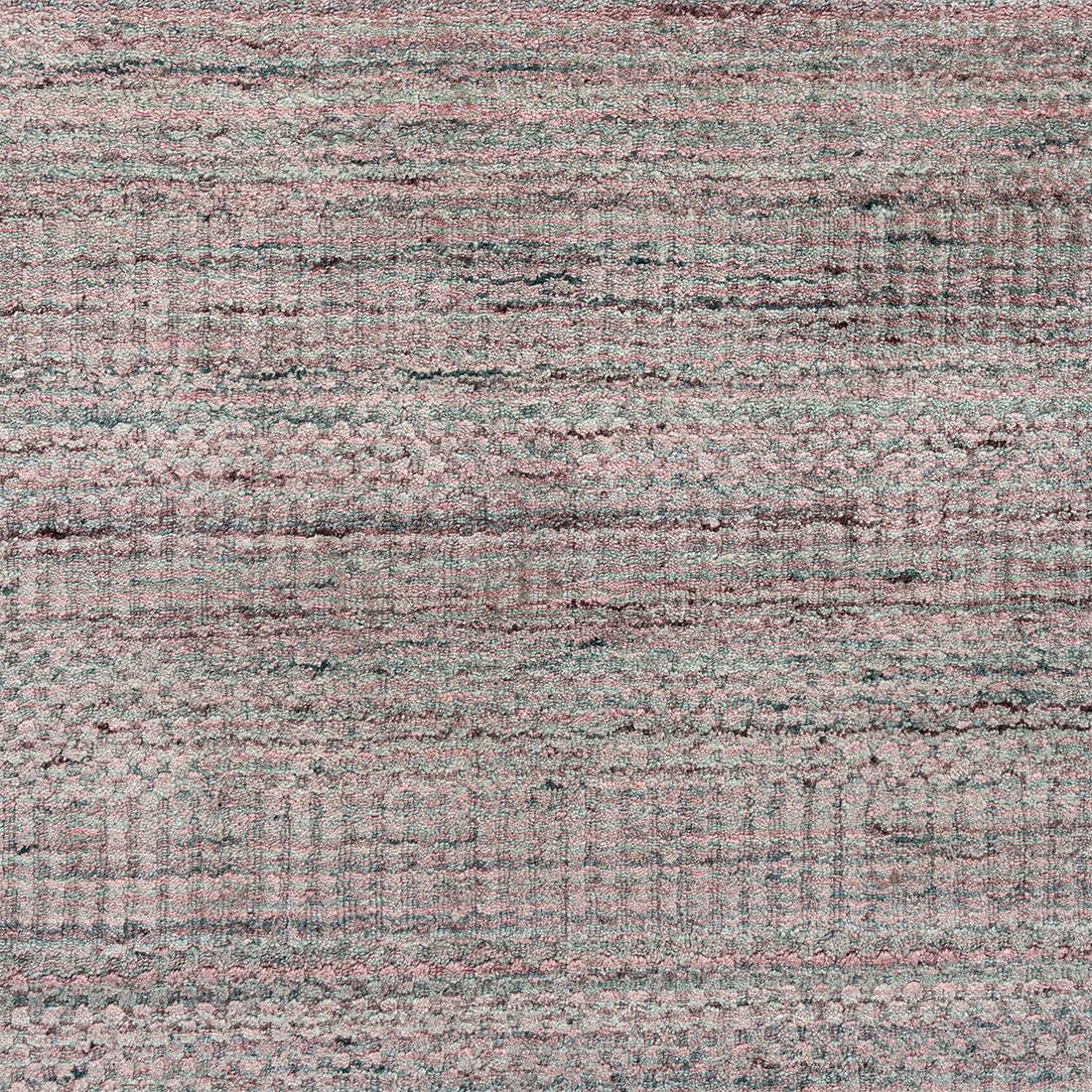 Simplicity Comfort Rose Turquoise Tapis contemporain tissé à la main Neuf - En vente à New York, NY